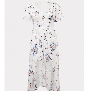 TORRID FLORAL CHALLIS WALK THRU ROMPER